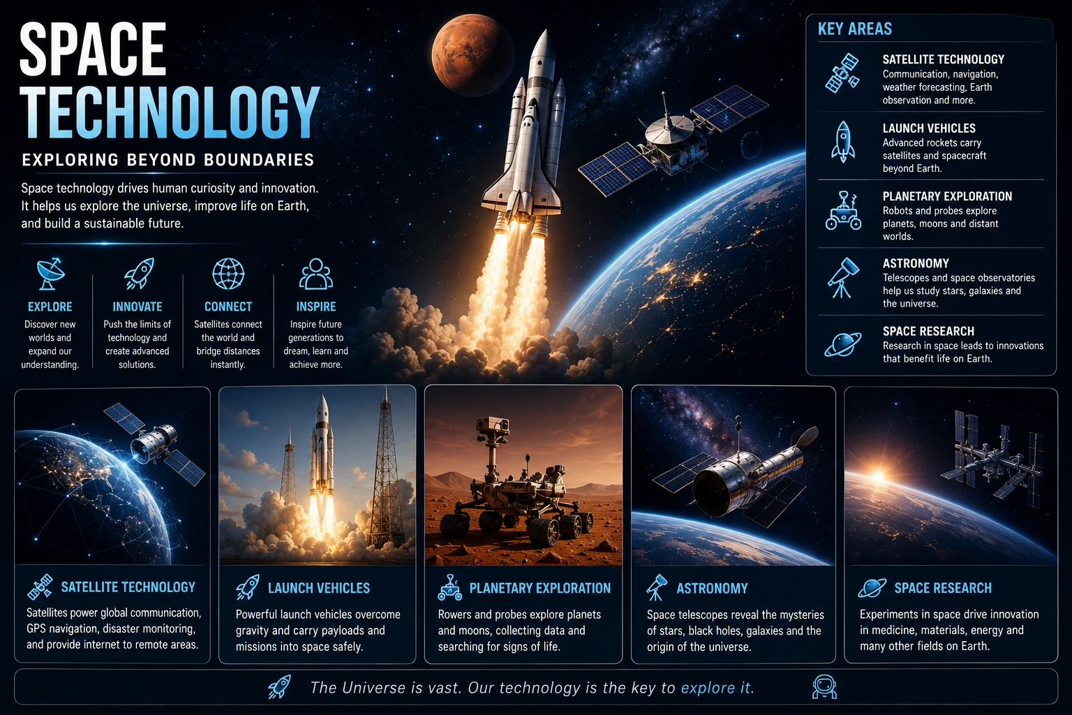 Space technology visual overview